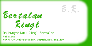 bertalan ringl business card